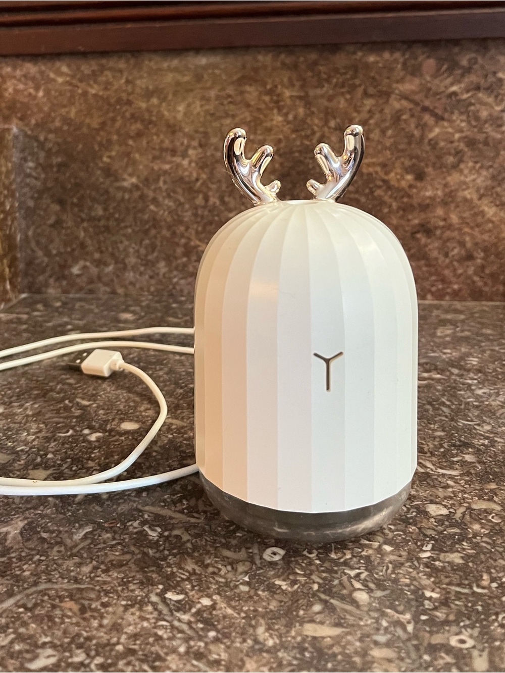 Young Living White Holiday Reindeer USB Oil Diffuser - Decorative Home Accent